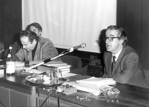 XVII Colloquio Internazionale sul film di Documentazione Sociale (1972). Tullio Seppilli (Festival dei Popoli), James D. Halloran (Centre for Mass Communication Research, University of Leicester)